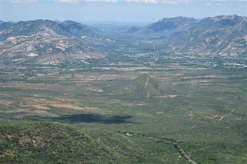 Lush ridges of the sacred Seshachalam hills in Tirumala